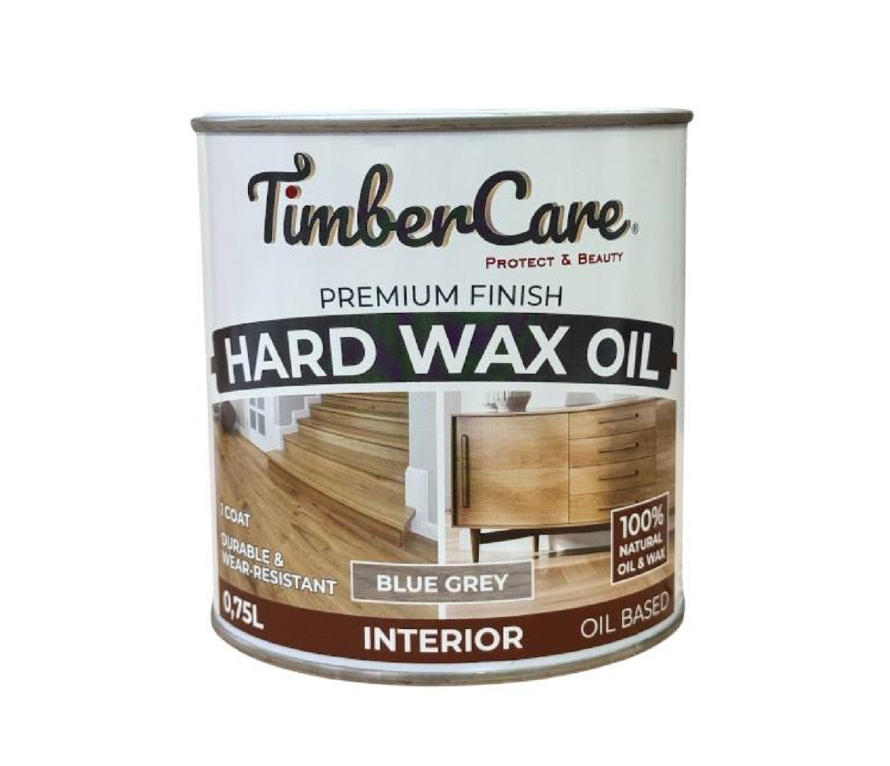 Масло защитное с твердым воском TimberCare  Hard Wax Oil / Blue gray / Серый холодный